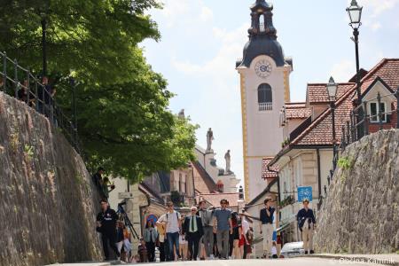Kamnik danes v znamenju maturantske četvorke, v kateri je zaplesalo preko 200 maturantk in maturantov (1)